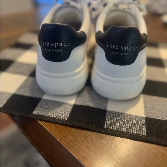 Kate Spade Lift White and Black Sneakers - Picture 3 of 4